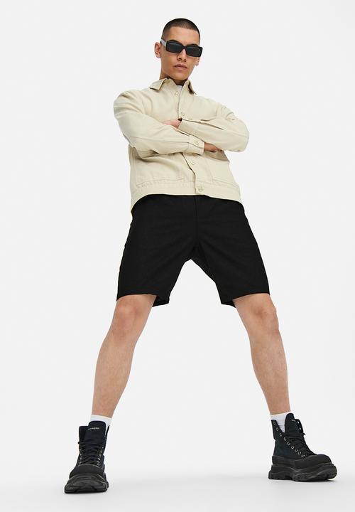 Only & Sons - Onslinus shorts linen  - black