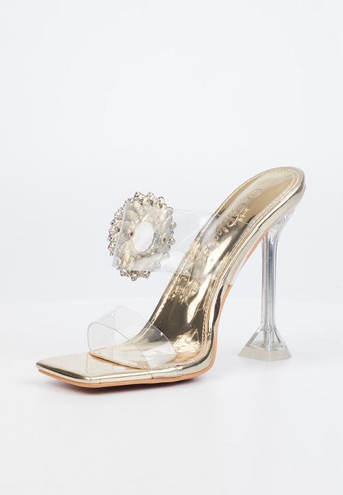 Miss Black - Broche1 stiletto heel - gold