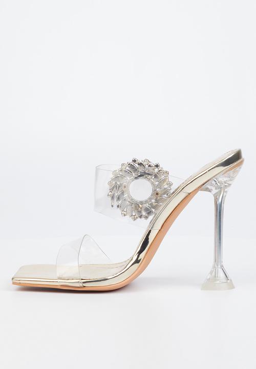 Miss Black - Broche1 stiletto heel - gold