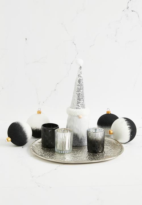 H&S - Santa set of 2 - gold & silver