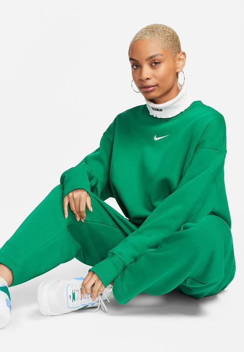 Nike - W nsw phnx flc os crew - malachite/sail