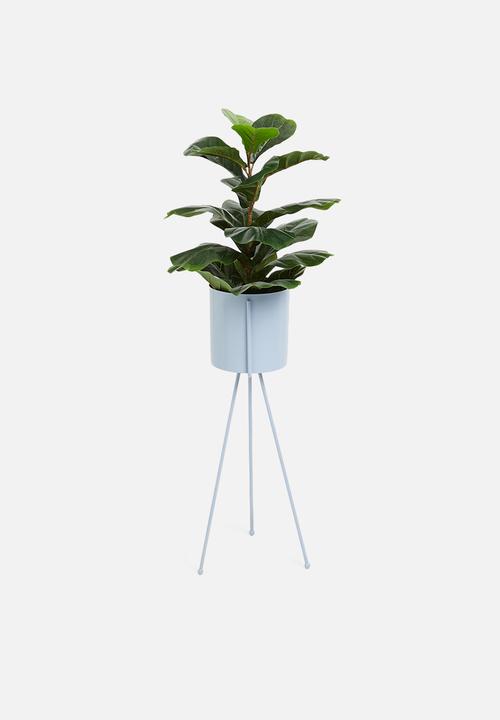 Sixth Floor - Lana planter with stand - soft blue