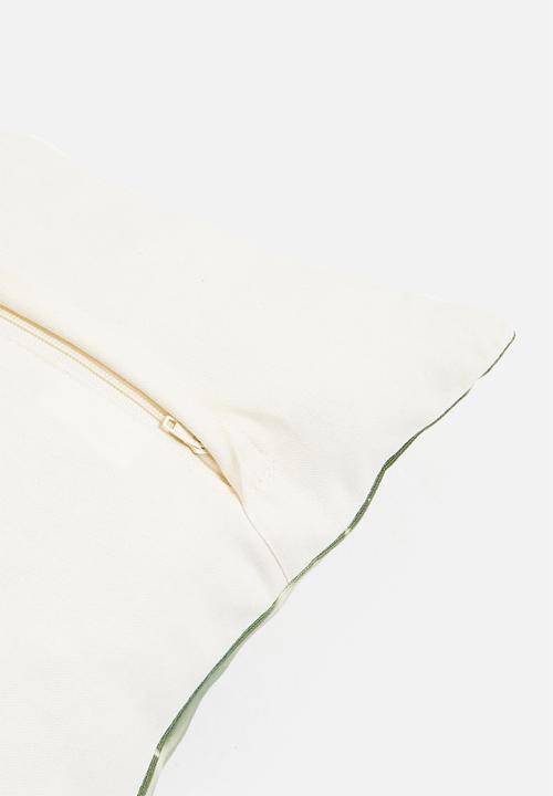 Sixth Floor - Mars cushion cover - green & white