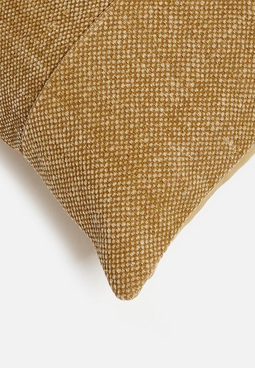 Sixth Floor - Stonewashed canvas cushion cover - honey