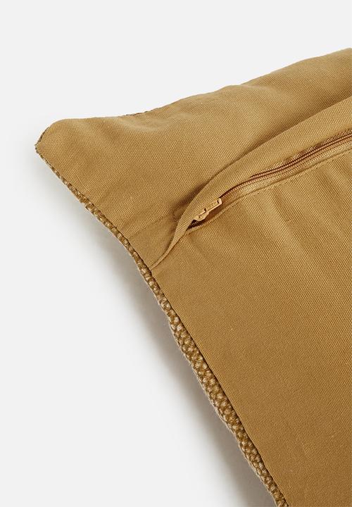 Sixth Floor - Stonewashed canvas cushion cover - honey