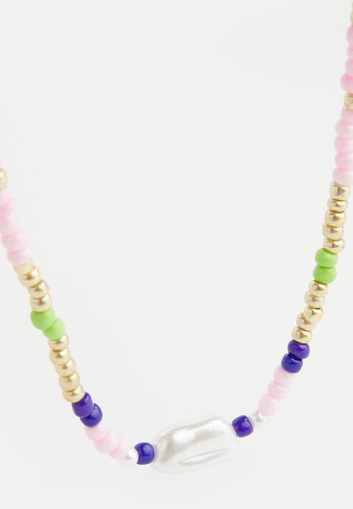 Superbalist - Faux pearl and beaded necklace - multi