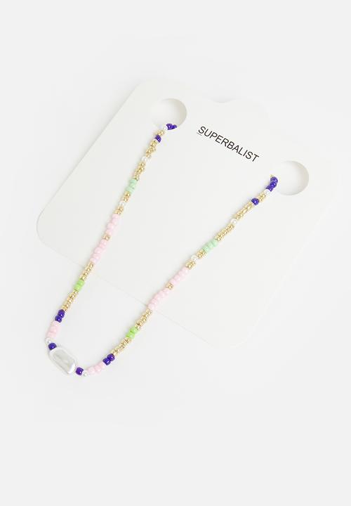 Superbalist - Faux pearl and beaded necklace - multi