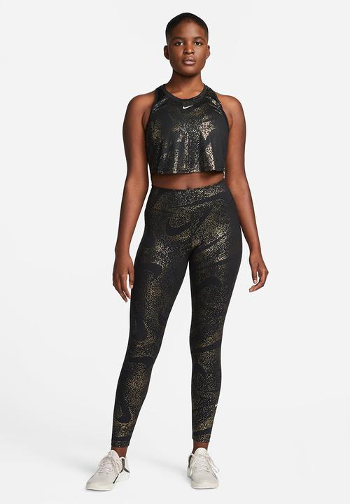 Nike - W nk one df mr tight aop - black/white