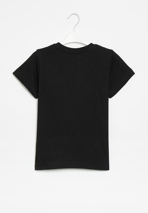 DC - Blue flame short sleeve boy - black