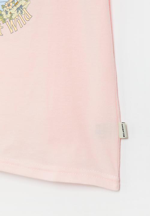 Billabong  - Groms keep it wild short sleeve tee - pretty in pink