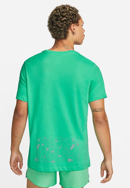 Nike - M df tee run div dfc short sleeves - light menta