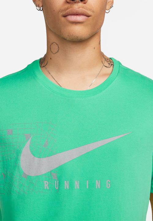 Nike - M df tee run div dfc short sleeves - light menta