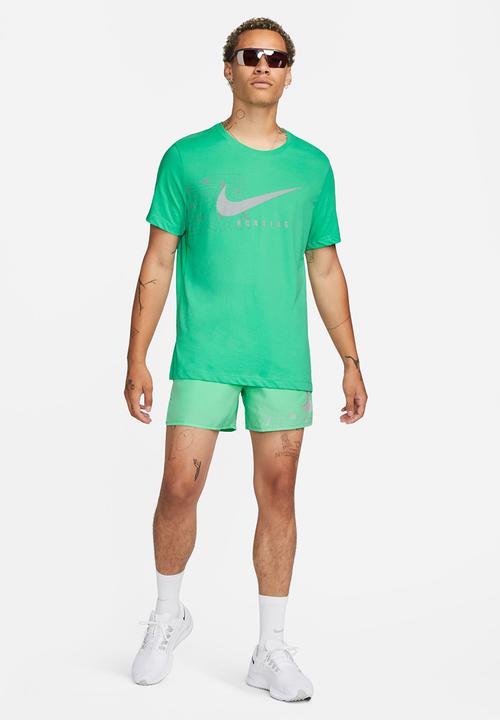 Nike - M df tee run div dfc short sleeves - light menta