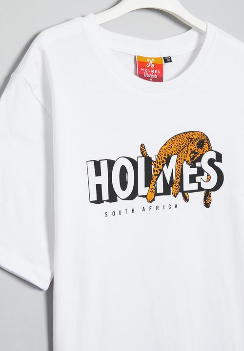Holmes Bro's - Lazy cat short sleeve tee - white