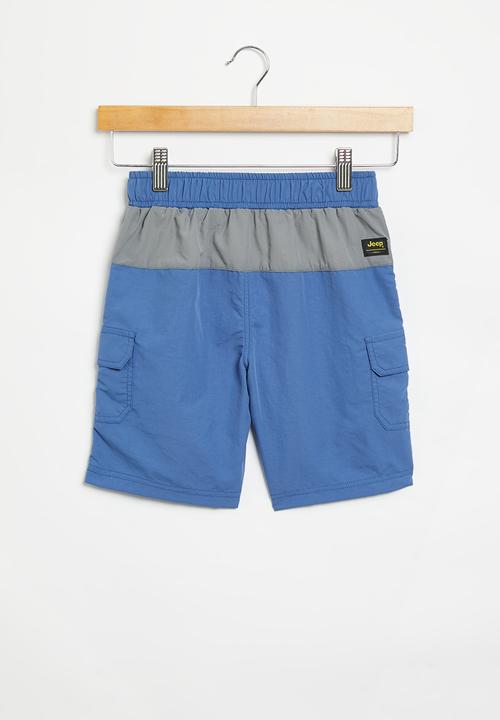 JEEP - Elasticated utility shorts - light blue
