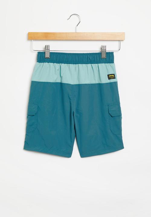 JEEP - Elasticated utility shorts - blue