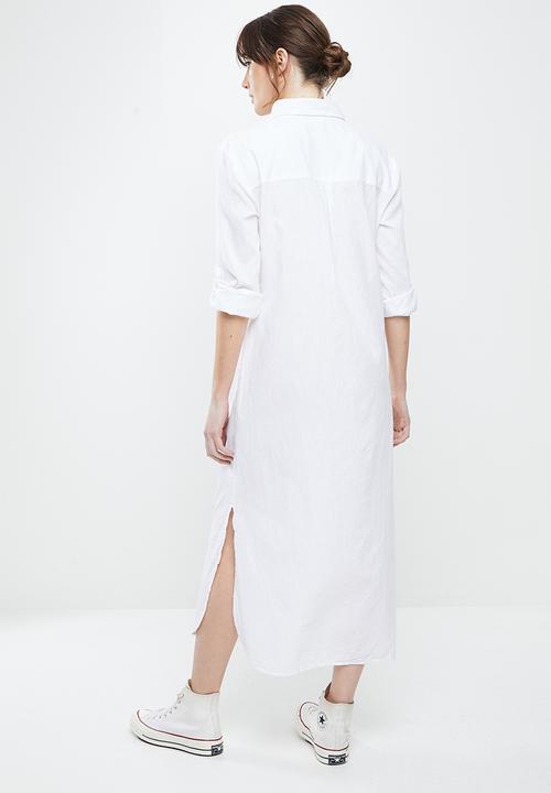 Silent Theory - Willow shirt dress - white