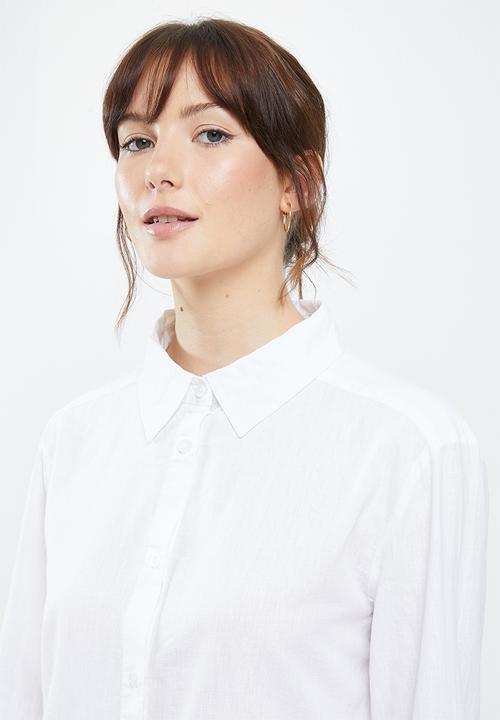 Silent Theory - Willow shirt dress - white