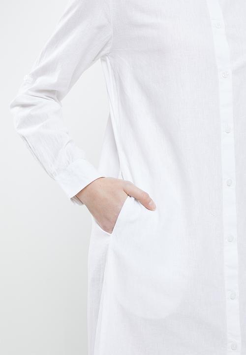 Silent Theory - Willow shirt dress - white