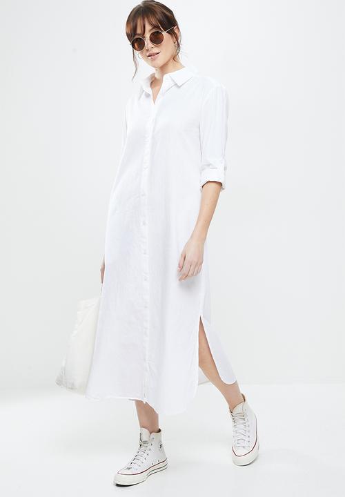 Silent Theory - Willow shirt dress - white