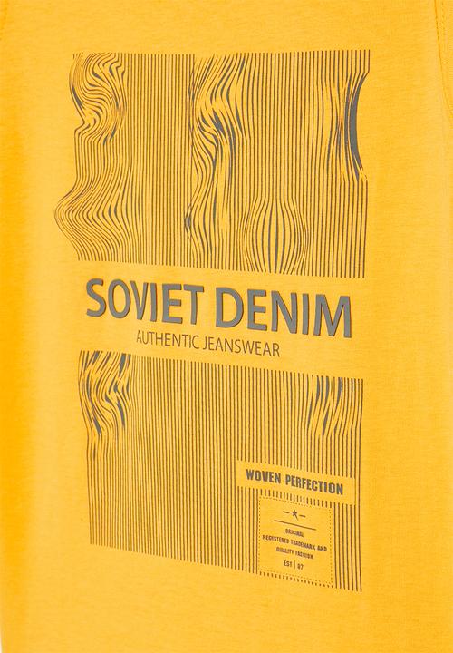 SOVIET - B maxson boys short sleeve logo tee - canary yellow