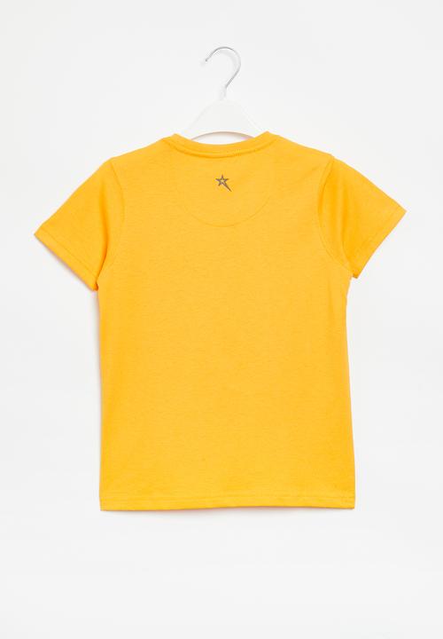 SOVIET - B maxson boys short sleeve logo tee - canary yellow