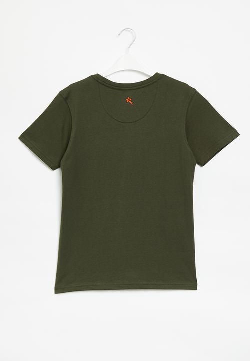 SOVIET - B maceo boys short logo tee - olive