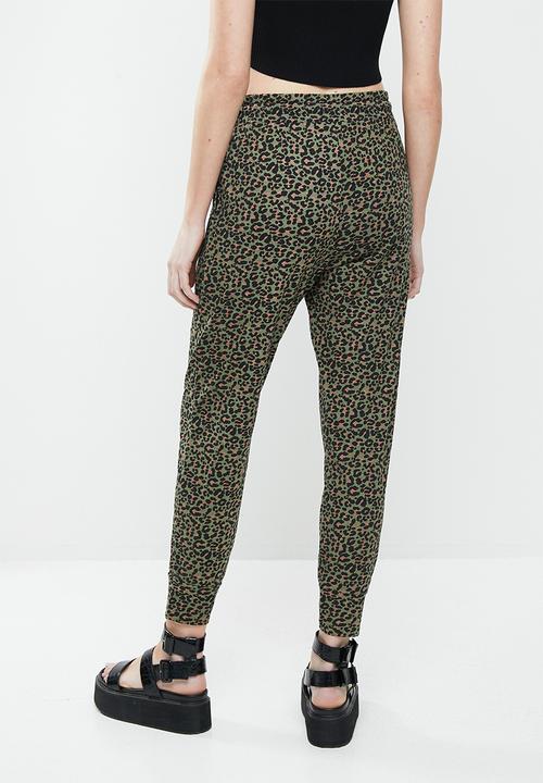 Silent Theory - Tia leopard pant - khaki