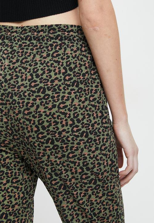 Silent Theory - Tia leopard pant - khaki