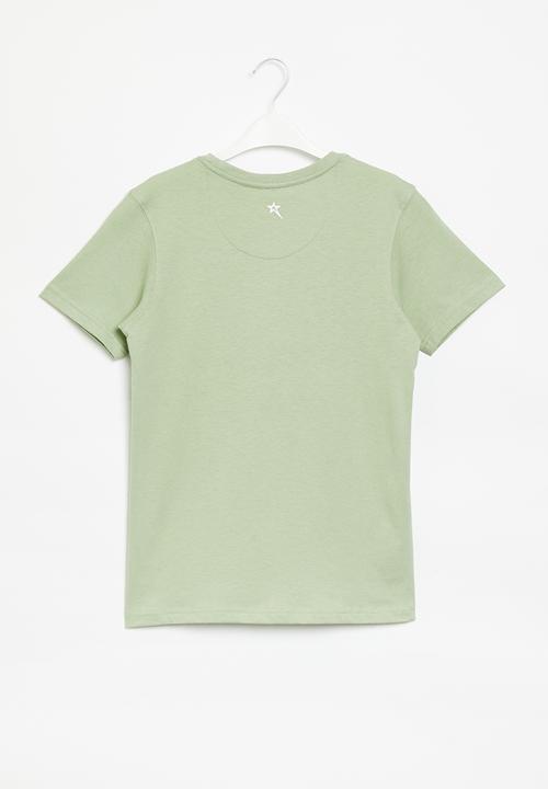 SOVIET - B brenner boys short sleeve logo tee - d sage