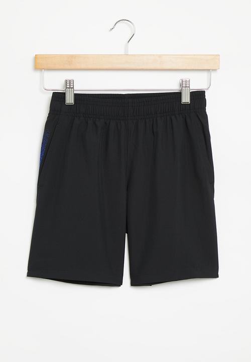 Under Armour - Ua woven graphic shorts - black & versa blue