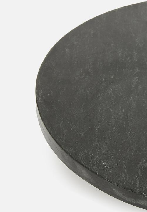 Sixth Floor - Marble cake stand-black