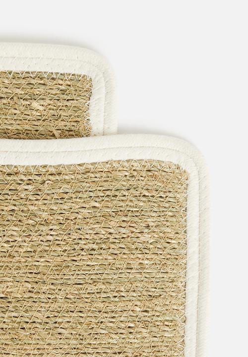 Excellent Houseware - Brim placemat set of 4 - cream