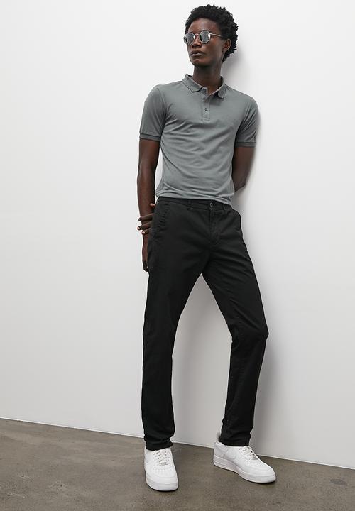 Superbalist - Muscle fit golfer - charcoal