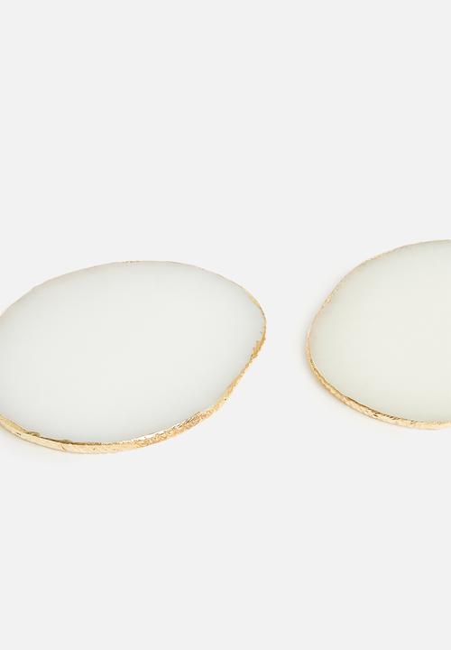Sixth Floor - Era resin coaster set of 4 - clear & gold 