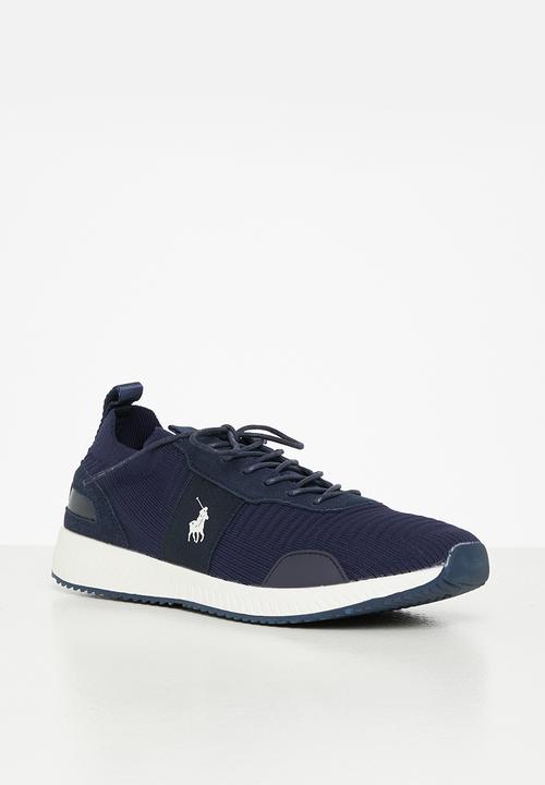 POLO - Side flash knit sneaker - navy