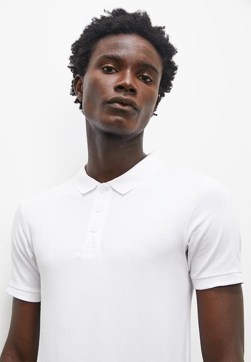 Superbalist - Muscle fit golfer - white