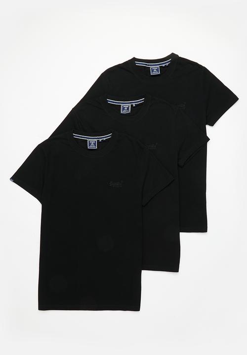 Superdry. - Vle tee 3 pack - black