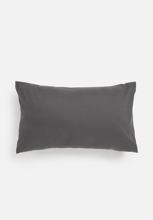Sixth Floor - Recycled microfibre standard pillowcase set - pewter