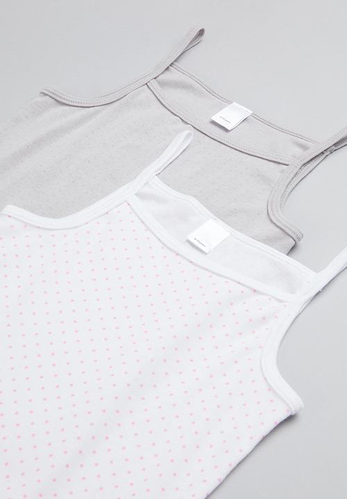 Superbalist - Girls strappy vest - pink & grey