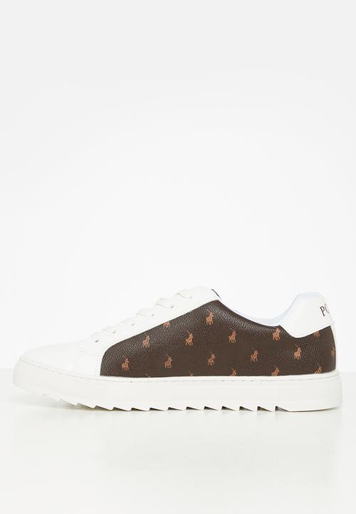 POLO - Colour block monogram sneaker - brown
