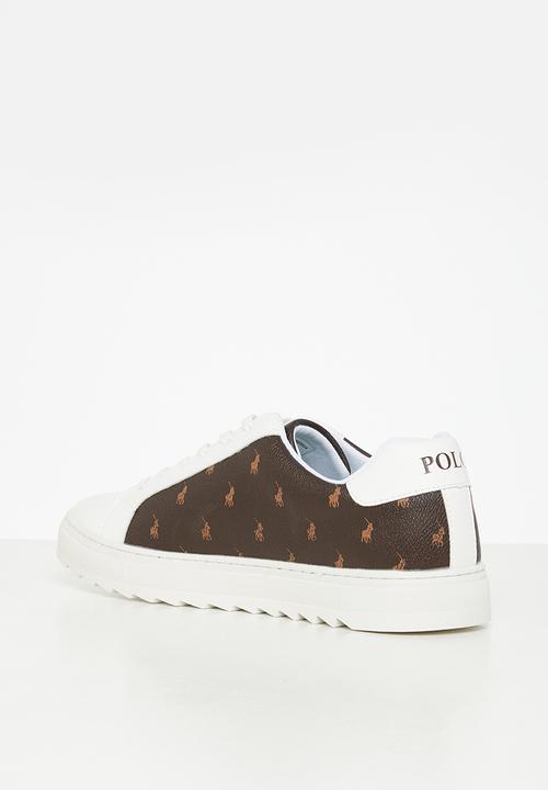 POLO - Colour block monogram sneaker - brown