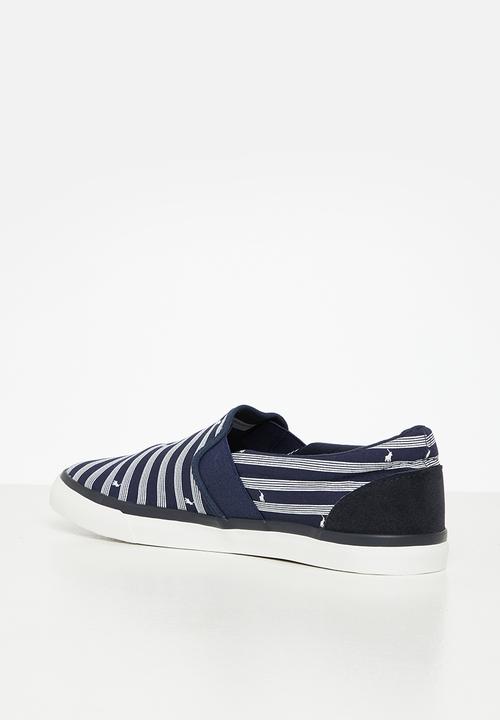 POLO - Pony aop slip on sneaker - navy