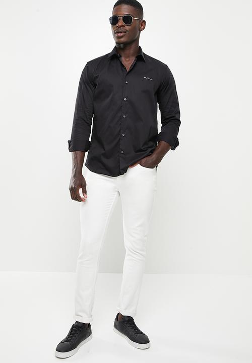 Ben Sherman - Slim ben shirt black - black