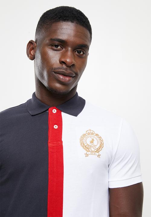 POLO - Men colourblock equestrian golfer - multi