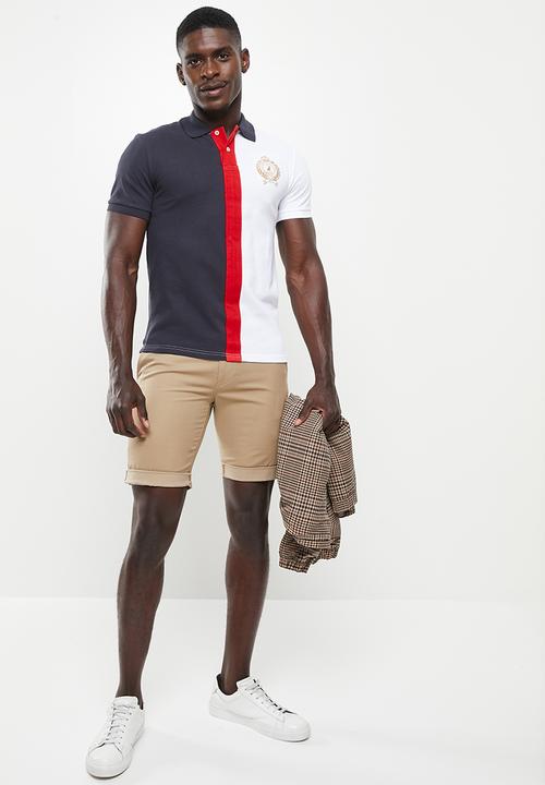POLO - Men colourblock equestrian golfer - multi