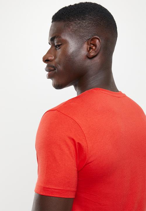 POLO - Men block graphic tee - red