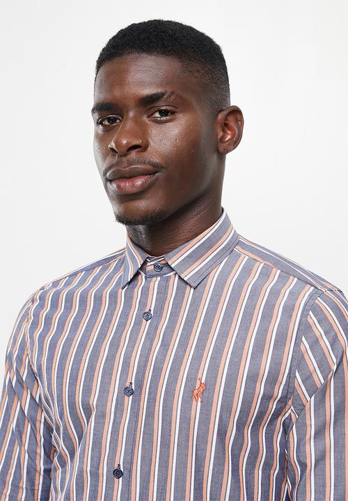 POLO - Men stripe shirt - navy