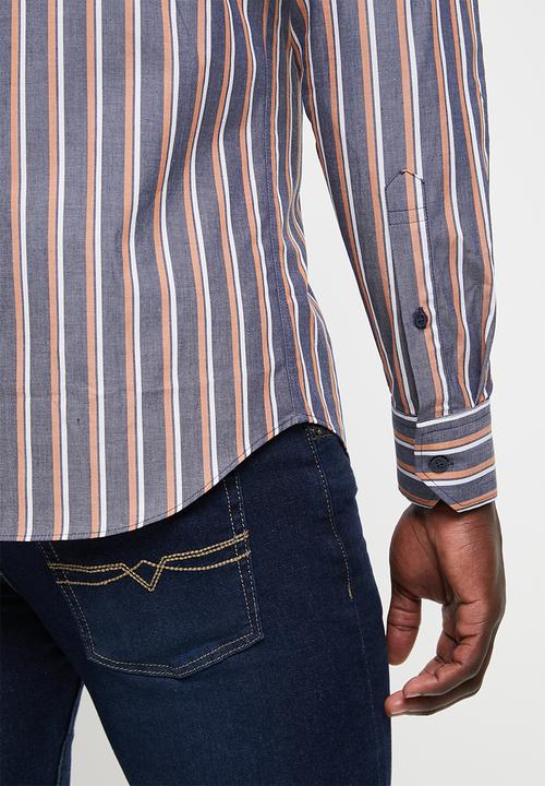 POLO - Men stripe shirt - navy