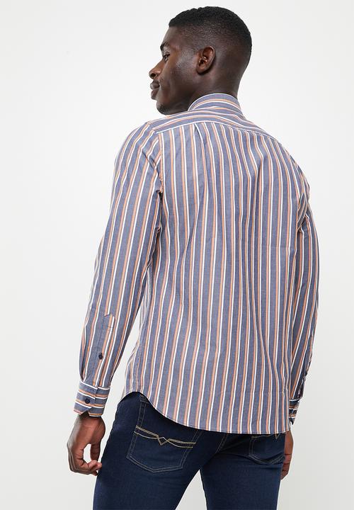 POLO - Men stripe shirt - navy